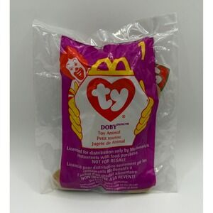 Ty Teenie Beanie Baby Doby the Dog #1 1998 McDonalds Happy Meal NIB